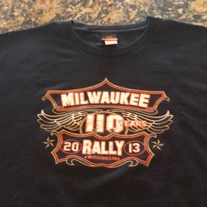 Milwaukee 110 Years Rally Men’s Black T-shirt XL